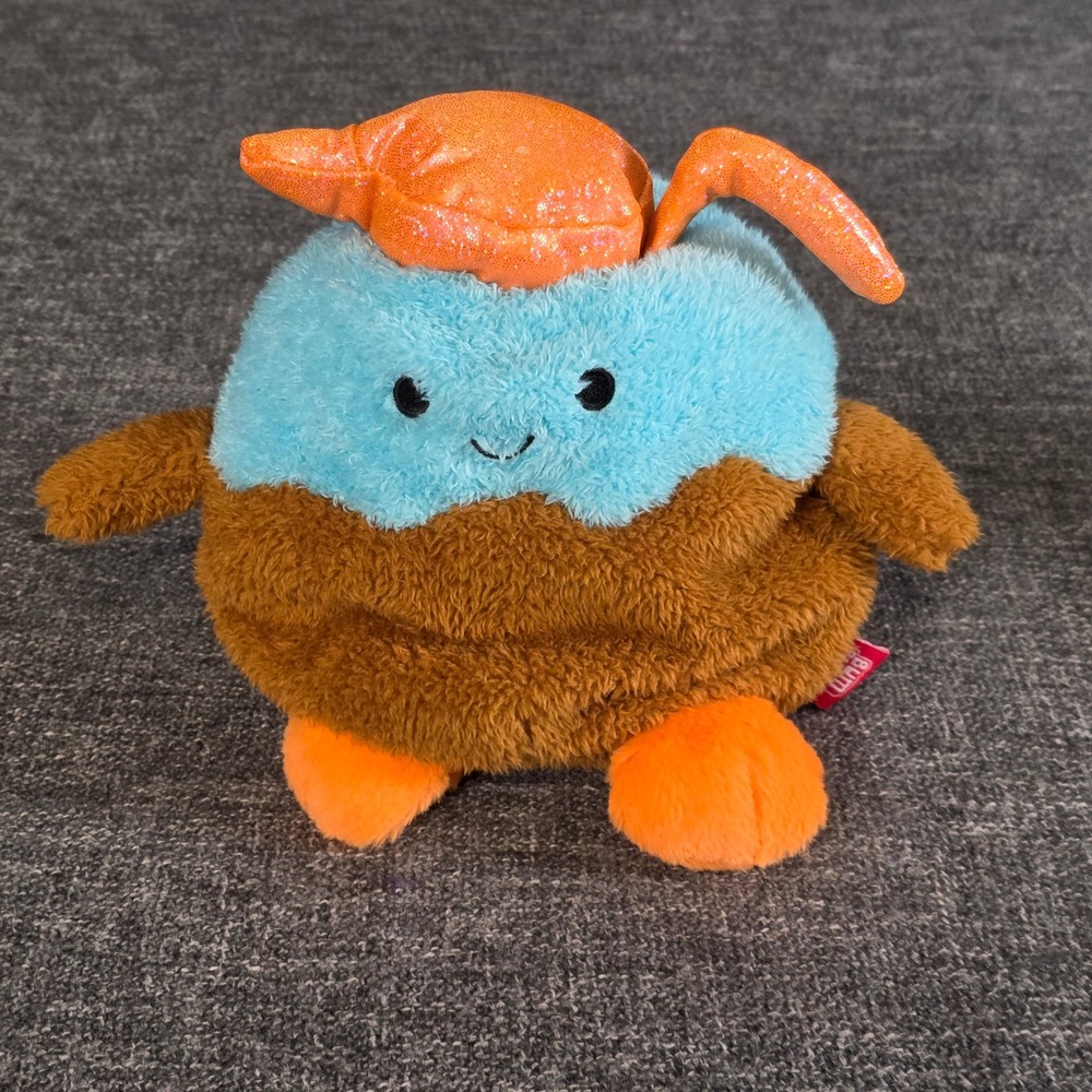 Kellytoy BumBumz Colton the Coffee Pot Plush BreakfastBumz Blue Brown 7.5 inch